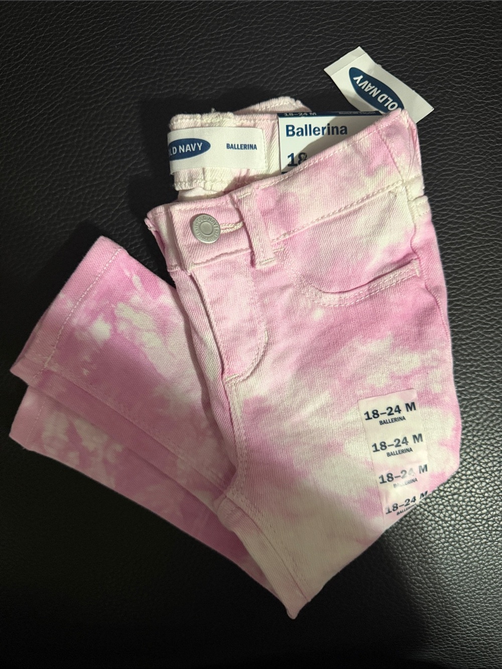 Old Navy Ballerina Pink Tie-Dye Jeans